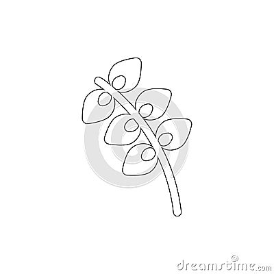 Willow outline icon. Elements of Easter illustration icon. Signs and symbols can be used for web, logo, mobile app, UI, UX Vector Illustration