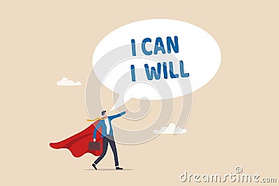 Willpower to be success, motivation or determination to overcome challenge and difficulty, strong mind and discipline to succeed Vector Illustration