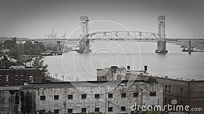 Wilmington, NC Cape Fear Riverfront Stock Photo