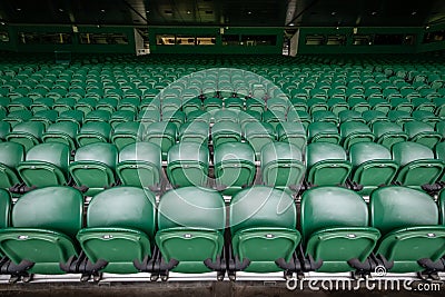 Wimbledon Lawn Tennis championships center court seats Stock Photo