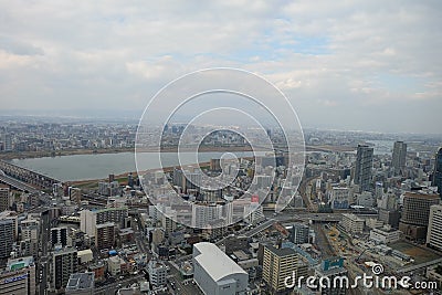 Win Towers Osaka Umeda Holliday, Landmark, Travel, Japan Editorial Stock Photo