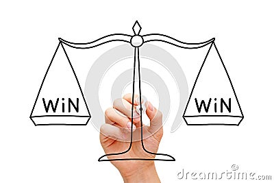 Win Win Scale Concept Stock Photo