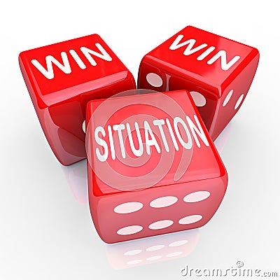 Win Win Situation Mutual Benefits Deal Arrangement Agreement Stock Photo