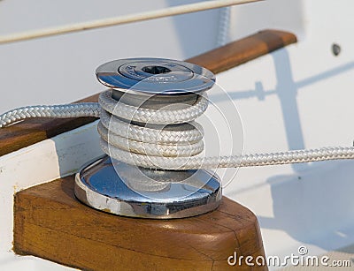 Winch with sheet Stock Photo