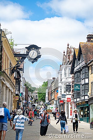 Winchester High Street during pancemic Editorial Stock Photo