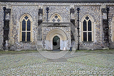 WINCHESTER, UK - FEBRUARY 5, 2017: The entrance to the Great Hall Editorial Stock Photo