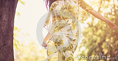 The wind brings a nice feeling. Stock Photo