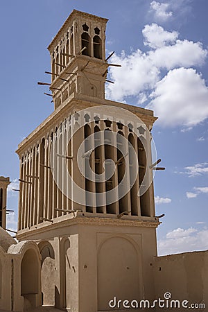 Wind Catcher in Shiraz Iran Acts as Architectural Air Conditioner Since the 14th Century Stock Photo