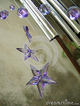 Wind chimes stars Stock Photo