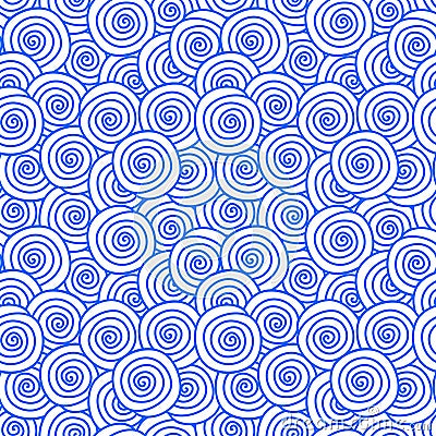 Wind clouds seamless pattern Stock Photo