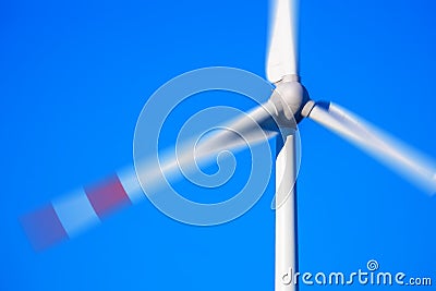 wind energy detail blue sky Stock Photo