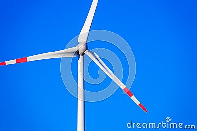 wind energy detail blue sky Stock Photo