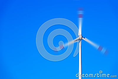 wind energy detail blue sky Stock Photo