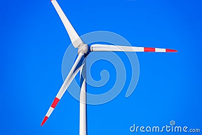 wind energy detail blue sky Stock Photo