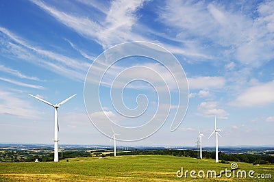 Wind energy farm Stock Photo