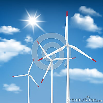 Wind Energy Vector Illustration