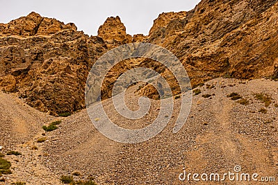 Wind eroded landscape Stock Photo