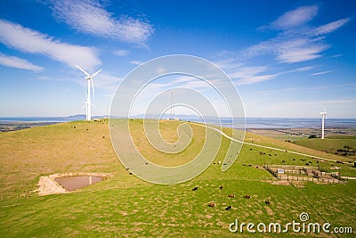 Wind farm in Australia Stock Photo