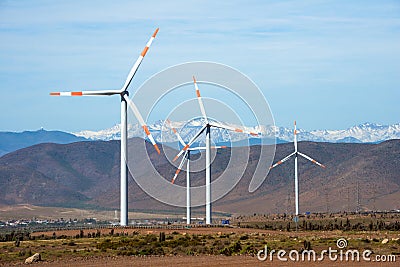 Wind farm in Chile Stock Photo