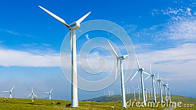 Wind turbines - Renewable Energy Stock Photo