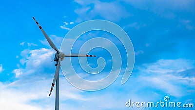 wind farm, windmill. electric generator. clean ecological renewable energy Stock Photo