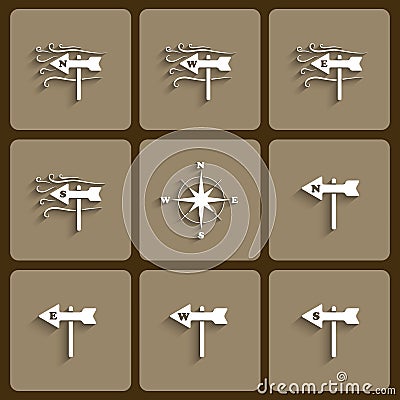 Wind icons Vector Illustration
