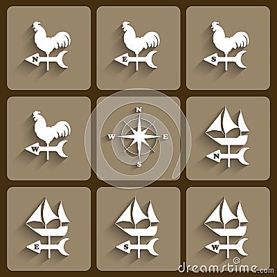 Wind icons Vector Illustration