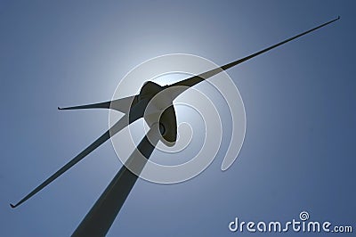 Wind mill power generator Stock Photo