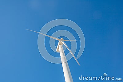 wind power isolated against blue Stock Photo