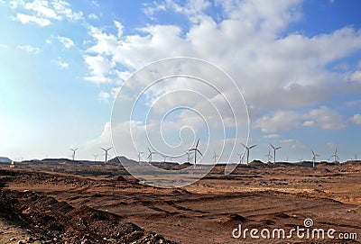 Wind power installation. Stock Photo
