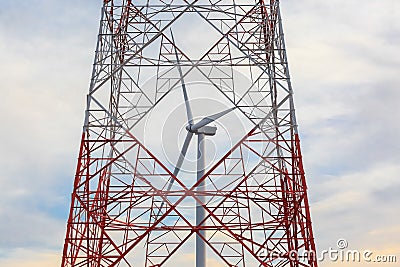 Wind power mills ,thailand Stock Photo