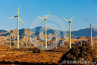 Wind Power, Palm Springs, California Stock Photo