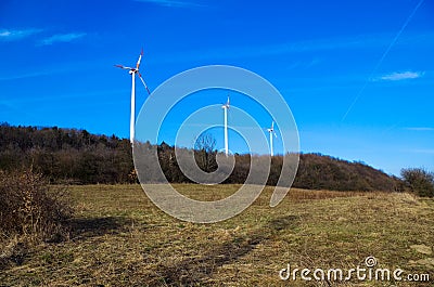Wind power park Editorial Stock Photo