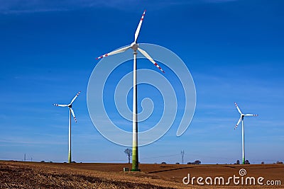 wind power plant, windmills, renewable energy sources, Stock Photo