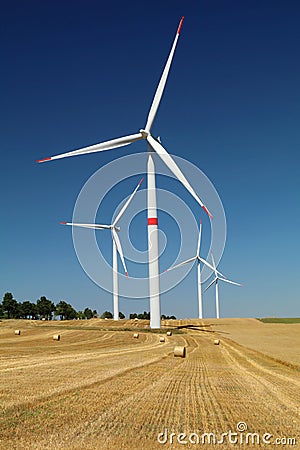 Wind power plants in Czech republic Editorial Stock Photo