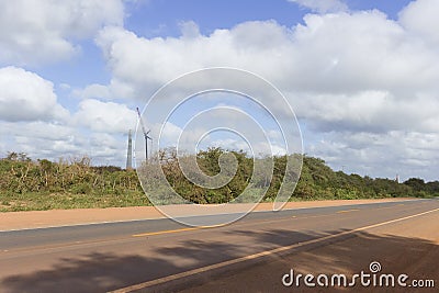 Wind power in Rio Grande do Norte, Brazil Stock Photo