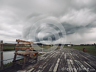 The wind and rain are coming Stock Photo