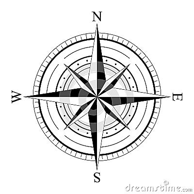 Wind rose compas Vector Illustration