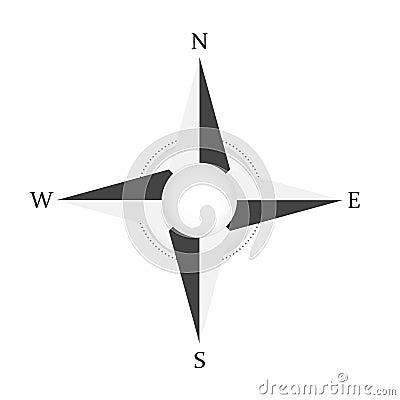 Wind Rose Compass vector icon. North West East South Star. Vector Illustration