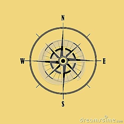 Wind rose compass.Vector illustration . Vector Illustration