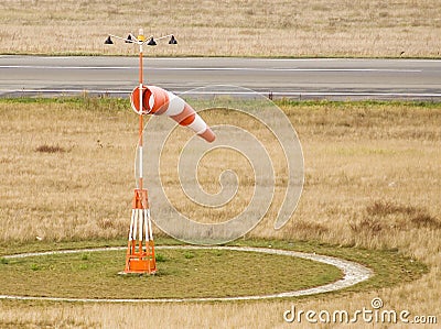 WIND SOCK AIRPORT GERMANY BERLIN TEGEL Stock Photo