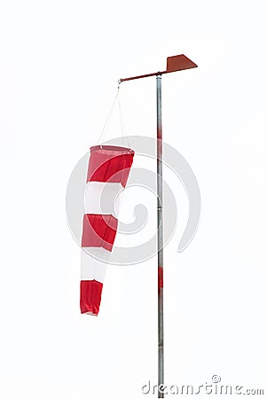 Wind sock hanging down in a no wind day Stock Photo