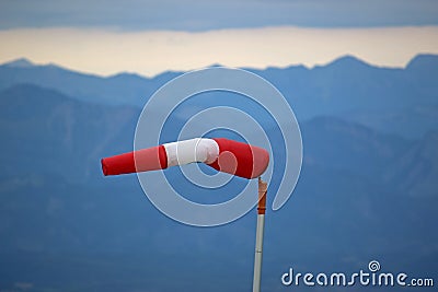 Wind Sock in the French Alps Stock Photo