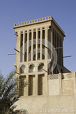 Wind tower, Dubai Stock Photo