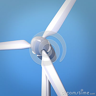 Wind Turbine Cartoon Illustration