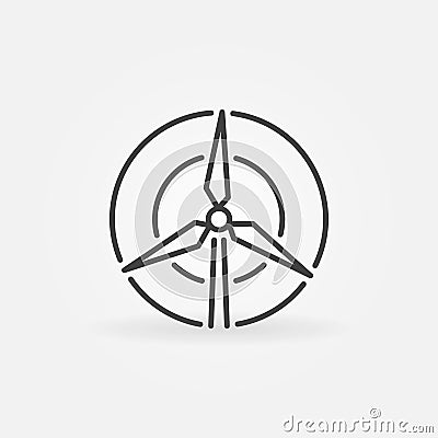 Wind turbine concept icon Vector Illustration