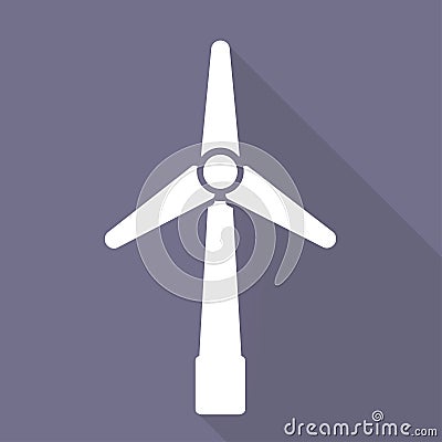 Wind turbine icon, eco concept Vector Illustration