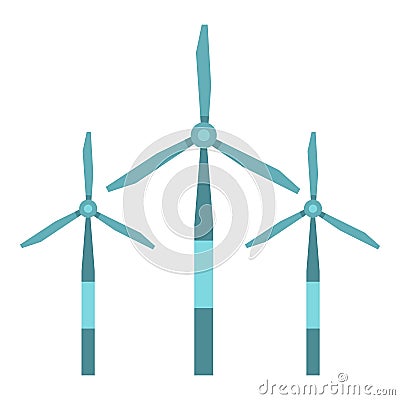 Wind turbine icon isolated Vector Illustration