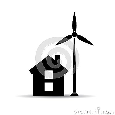 Wind turbine icon Vector Illustration