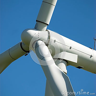 Wind turbine rotor Stock Photo